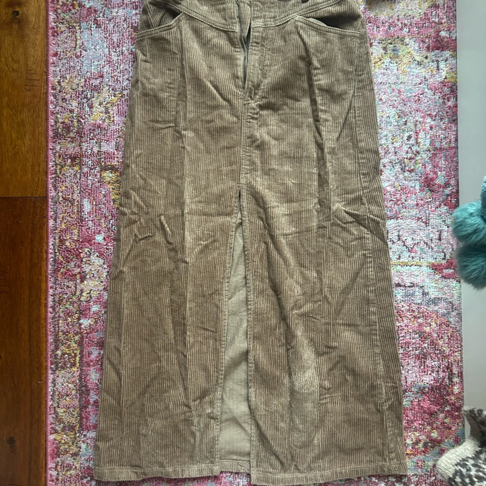 Altar'd State Brown Corduroy Skirt